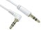 World of Data 10m Right Angle to Straight 3.5mm Audio Jack Cable - - 24k Gold Plated - Audio - Stereo - Male to Male - WHITE coloured