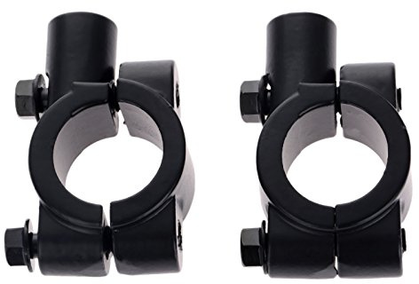 10mm Gewinde 7/8 Lenker Motorrad Spiegel Halter Schelle Halter Spiegelhalter Adapter Clamp schwarz