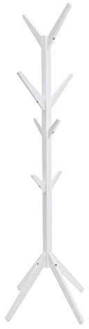 Elegant Brands Coat Stand, Freestanding, Scandinavian Inspired, Wooden, Crisp White Paint Finish, Hampton Range | Scandinavian Inspired, Wooden
