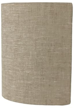 Applique murale demi cylindre Luminaire Lin 1/2 lune idée cadeau anniversaire hygge zen scandinave slow life décoration bord de mer abat-jour - taille personnalisée (demi-lune 20x20 cm)