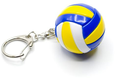 Miniblings Volleyball Ball Schlüsselanhänger - Handmade Modeschmuck I Anhänger Schlüsselring Schlüsselband Keyring - Volleyball Ball