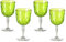 Omada Design Ensemble de 4 verres à eau ou à vin de 27,5 cl en plastique incassable, lavable au lave-vaisselle, fabriqué en Italie, ligne Diamond, Vert Transparent