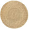 Hamid - Jute Teppich Rund, Alhambra Teppich Handgewebt 100% Naturfaser de Jute, Wohnzimmer, Schlafzimmer, Flurteppich, Dekoration, Farbe Natur, (150x150cm)