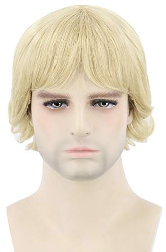Topcosplay Herren-Perücke, blond, kurz, Cosplay, Halloween, Kostüm, Party, Perücke