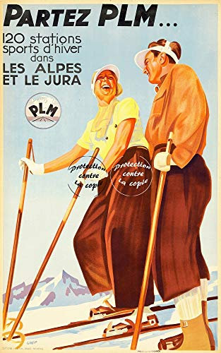 Herbé TM Alpes Jura Ski Rf67- Poster / Kunstdruck, 50 x 70 cm (auf Papier 60 x 80 cm) d1 Poster Vintage/Antik/Retro
