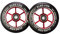 CLAS FOX Pro Stunt Scooter Rollen Roller Räder Wheels 100mm Ein Paar mit ABEC-9 Kugellager CNC Metallkern Graviti (2 stücke) (Rot)