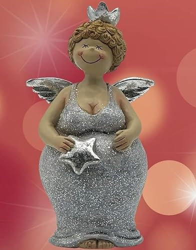 Pommerntraum ®| Dekorationsfigur Weihnachtsengel Sammlerfigur molliger Engel Schutzengel Mollyengel Nana-Engel mollige Frau