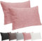 Selfitex 2er Set 40x60 cm, Sofakissen mit Füllung und Bezug, Dekokissen, Kopfkissen mit weicher Kissenfüllung, stilvolle Kissen Deko, robuster Polsterstoff, hochwertiges Couch Kissen (Rosé)