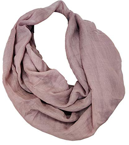 J26 Einfarbig Sommer Loop Glitzer Glitter Cotton Uni Rundschal Schlauchschal Stola Schal leicht Frühling (Lavendel)