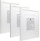 A3 White Photo Frames With Mount for A4 Set Of 3, A4 Garllery Picture Frames,A4stylish picture frames, A3 Poster Frame with a delicate Wooden grain texture For Wallmounted