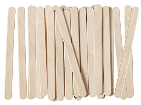 GUSTO 200 palitos de madera multiusos para helado de 11,4 cm para trabajos caseros, helados, depilación y depresor lingüístico
