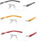 Viscare 3 pair rimless reading glasses for men (+2.50)