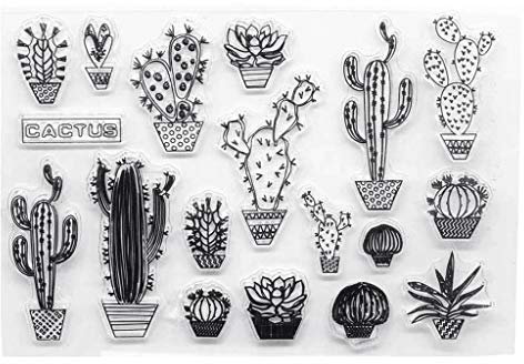 FOLODA silikonstempel, Kaktus Silikon Klarsiegel Stempel DIY Scrapbooking Prägung Fotoalbum Dekorative Papierkarte