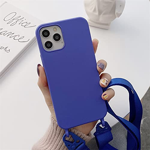 Rokmym Coque Compatible avec iPhone 13 Mini avec Cordon de Collier,Coque Silicone TPU étui Protection Housse[Lanière avec Cordon Réglable Longueur Chaîne] Coque pour iPhone 13 Mini