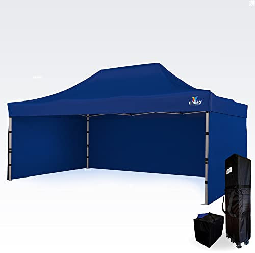 BRIMO Rennzelt 100% Wasserdicht mit 3 Seitenteilen - 5 Jahre Garantie… (4x6 m, Blau)