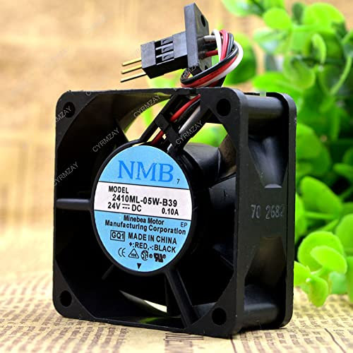 CYRMZAY Ventilador Compatible para NMB-MAT 2410ML-05W-B39 24V 0.10A 6CM 6025 3-Wire cooling Ventilador