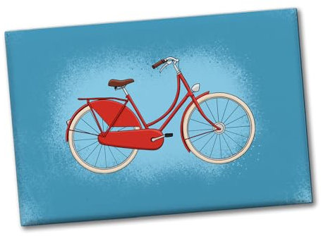 Fahrrad Souvenir Magnet mit Retro Hollandrad Motiv lustiger Souvenir Magnet für Radfahrer für den Kühlschrank zum befestigen von Fotos Postkarten oder Haushaltsplan
