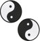 Set of 2 Pcs Mysterious Oriental Taiji Rune Taoism Ying Yang Symbol Embroidered Hook and Loop Patch Embroidery Sew on Patch for Clothes Clothing Jacket Jeans Uniform DIY Patch Collect