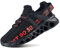 QDCFY Sneaker Herren Outdoor Leicht Atmungsaktive Plateau Turnschuhe Freizeitschuhe Sportschuhe Mesh Laufschuhe Straßenlaufschuhe Schwarz 42EU