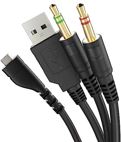 OKULI Ersatz-Audiokabel Draht Kompatibel mit SteelSeries Arctis 3, 5, 7 Kopfhörer - 3.5mm + USB