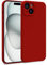 MyGadget Hülle kompatibel mit iPhone 15 Plus - Zweilagige Handyhülle mit Kameraschutz - Cover mit Innenfutter & Silikon außen - Rot