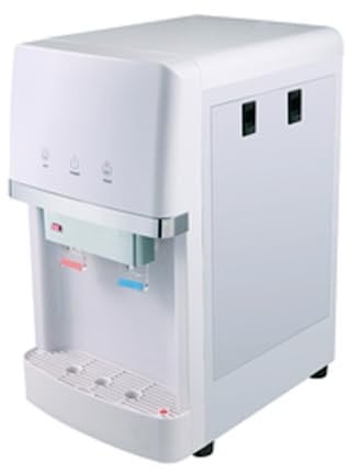Fuente de Agua con Osmosis Inversa de 4 etapas. Modelo: Bbagua White Mini Cooler RO 2T. Filtros Inline estándar. Dispensación de Agua fría y Natural o fría y Caliente. Bbagua.