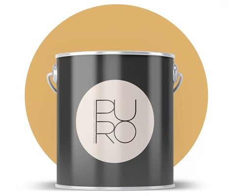 livingwalls PURO Premium Peinture murale c8001 – Peinture de peintre à très haut pouvoir couvrant – Peinture d'intérieur mate de qualité supérieure Jaune – 5 l