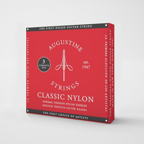 Augustine Klassikgitarre-Saiten Classic Red 3x Satz normal/medium