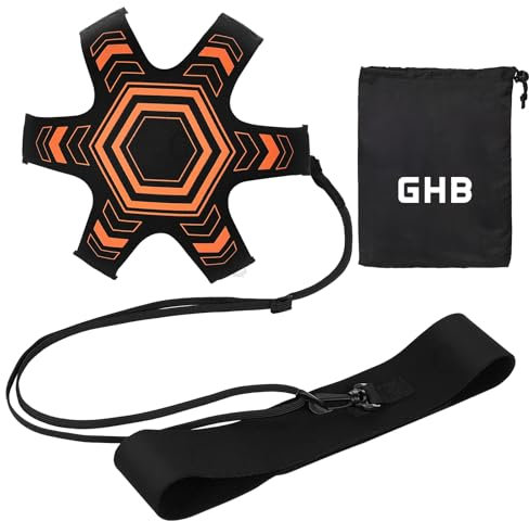 GHB Fußball Kick Trainer Solo Fussball Trainingszubehör Kinder Fußball Training Verstellbar Taillengürtel Geschenk Jungen Ball Kicken