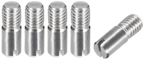 sourcing map 5 perni cilindrici scanalati M5 x 14 mm in acciaio inossidabile 304 tassello filettatura esterna perno di posizionamento per mobili armadi