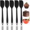 Teigschaber Silikon Spatel 5er-Set hitzebeständig (21 cm) Schwarz - Silikonspachtel klein, Auskratzer für Spaß beim Kochen und Backen - Teigspachtel für die Küche | Tomorrow is Today