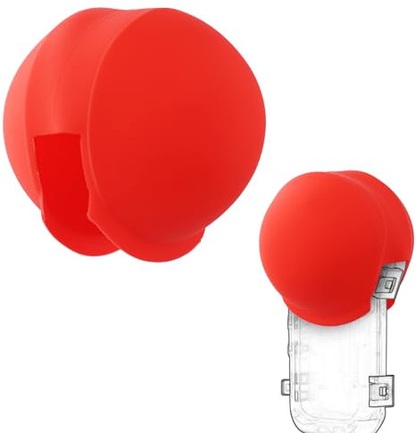 Silikon-Objektivdeckel für Insta 360 x3, Unsichtbares Tauchgehäuse Schützender Objektivschutz Flexibles Objektivschutz-Abdeckungszubehör (Rot)