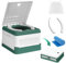 Toilette Seche Portable, Toilette Camping Mobiles Stabilité Unique + 20 Sacs et Sac de Rangement Toilettes Sèches Toilettes de Camping Camping Blackout Festivals Lotissements (Vert Menthe)
