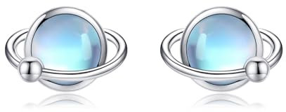 Planet Ohrringe 925 Sterling Silber Planet Stud Ohrringe Planet Schmuck Geschenke für Frauen Mädchen