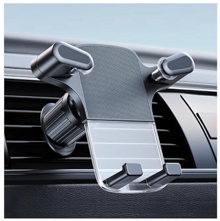 JNNJ Suporte Telemovel Carro para Coche, Soporte Movil Coche, Teléfono Soporte Móvil Coche por Gravedad, Aire Ventilación 360° Rotación Liberación Rápida, Compatible Accesorios para Smartphone