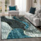Tapis Design Wohnzimmer Teppich Groß Rutschfest Waschbare Kurzflor Teppich Modern Abstrakte Geometrisches Muster, Farbe: Grau, Blau, Größe: 200x300cm