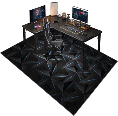 Alfombrilla para Silla de Gaming Oficina Grande / Alfombra Rectángulo Antideslizante / Protector de Suelo / Alfombrilla para el Suelo del Dormitorio de la Oficina del sofá del hogar 180 x 200 cm