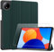 Ysjisy Cover for Xiaomi Redmi Pad SE 8.7 inch, Green PU Leather Wallet Booklet Flip Protective Case with 1 Piece Tempered Glass Screen Protector for Xiaomi Redmi Pad SE 8.7 Inch