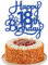 1 Pack Happy 18th Birthday Cake Topper Blue Glitter 18 & Fabulous Cheers to 18 Years Old Birthday Cake Pick for Celebrating 18th Birthday Anniversary Party Cake Decorations Supplies