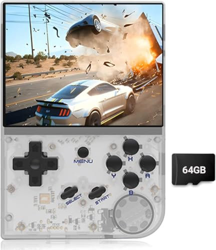 iTAP RG35XX Retro Handheld Game Console | 3.5” IPS Display | 64GB SD Card with 6900+ Classic Games | Linux OS, Quad-Core CPU, HDMI & TV Output | 2100mAh Battery, Supports PS1/GBA/NEOGEO/MD