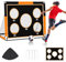 EXTFANS 2-in-1 Fußballtor für Kinder | Faltbares Soccer Tor mit 5 Zielscheiben & Tragetasche | Robuster Outdoor Fussballtore mit 4 Heringen für Garten, Strand, Park (Orange-120 * 90 * 90cm)