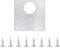 1 Pcs Hinge Repair Plate, Stainless Steel Hinges Repair Plates, Kitchen Cupboards Cabinets Doors Hinges Flat Fixing Joining Mending Plates Braces Brackets, with 8 Pcs Screws (1)
