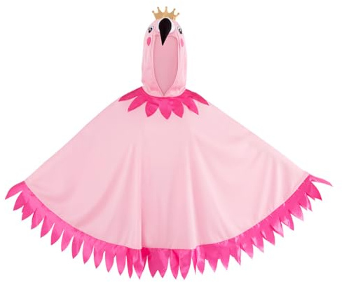 Laroal Cape de Flamant Rose Unisexe, Couverture à Capuche pour Cosplay, Cape de fête pour Flamant Rose
