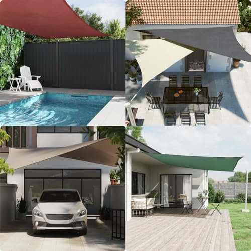 Pangshiyuan Sonnensegel Oxford-Gewebe Dreieckig 6x6x6 m Beige,jiangboyue-135185