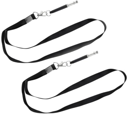 VICASKY Pack Hundepfeife mit Lanyard, Metall, Schwarz, für Hundetraining