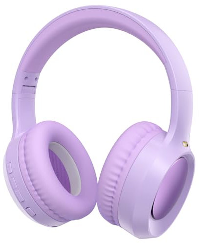 TOKANI Kids Headphones, Bluetooth Wireless Headphones for Kids Teens Adults, Over Ear Headphone with Built-in Microphone and Volume Limited, for Girls Women (Purple)
