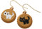 COLLBATH Cartoon Cat Bottle Cap Earrings for Women Funny Decorative Studs Black White Lightweight Jewelry for Everyday Wear Unique