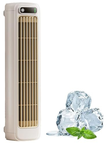 Cooling Ace Air Conditioner, Mini Portable Tower Fan, USB Chargingwith 3 Speeds & LED Touch Screen, USB charging, 24h Long-Lasting Battery Life for Home, Office, Room,Travel A