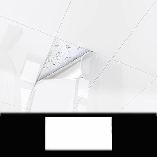 Dalle de Plafond Revêtements de Plafond Blanc pur pour Intérieur, Panneaux Muraux en PVC pour Décoration Murale en Vinyle / Plafond Popcorn, Lot de 6, 8, 16 et 50 Dalles de Plafond 30x60cm(60pack)