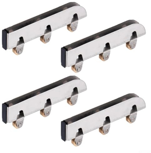 Porta scorrevole in acciaio inox senza telaio in vetro per porta scorrevole con morsetto per doccia, capacità di carico 40 kg, finitura argento, dimensioni 78 x 25 mm